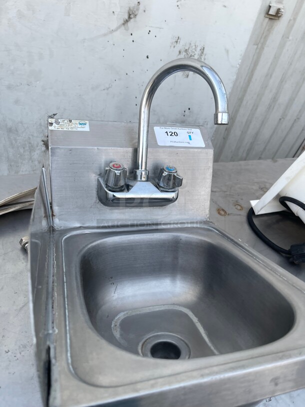 Clean! Commercial Stainless Steel Hand Sink NSF With Side Board and Commercial Faucet  - Image 3 of 9