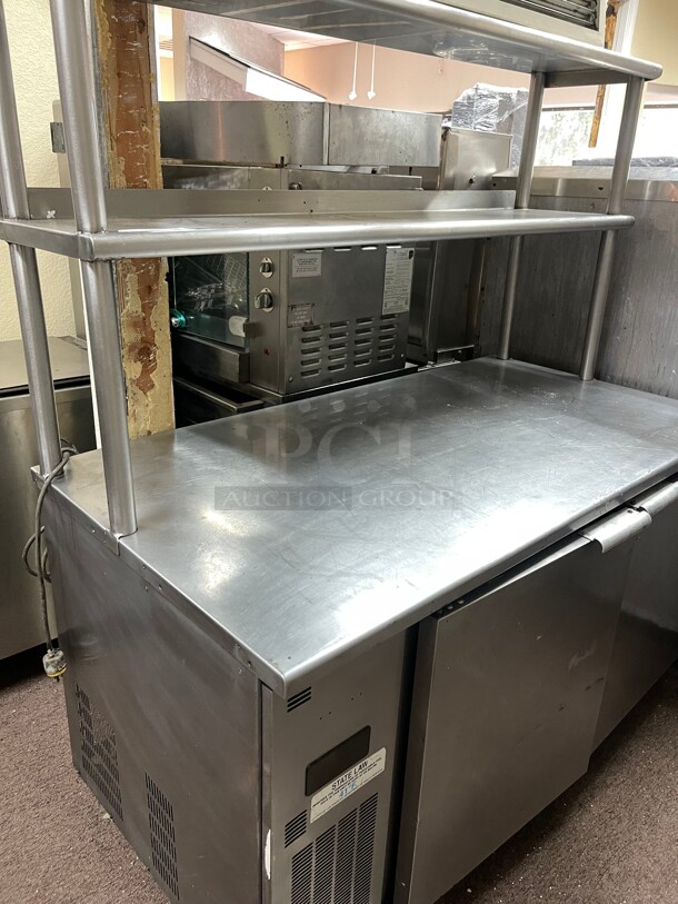 Cold Tech Commercial Prep Sandwich Refrigerated Table NSF 115 Volt With Over Shelve  - Image 6 of 10