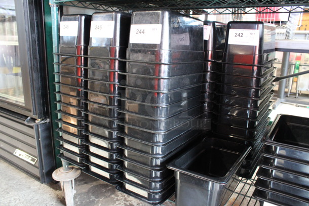 ALL ONE MONEY! Lot of 12 Cambro Black Poly 1/3 Size Drop In Bins! 1/3x6 - Image 4 of 5