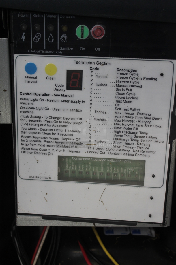 2015 Scotsman Prodigy C0630SA-32D Stainless Steel Commercial Ice Machine Head. 208/230 Volts, 1 Phasee.  - Image 3 of 9