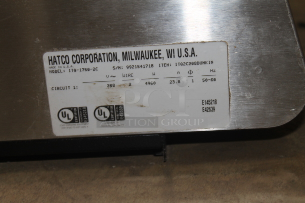 Hatco ITQ-1750-2C Stainless Steel Commercial Countertop Electric Powered Double Conveyor Toaster Oven. 208 Volts, 1 Phase.  - Image 4 of 6