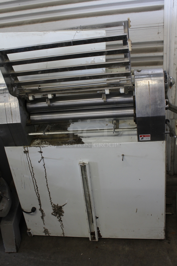 2010 Sinmag SM-630 Metal Commercial Floor Style Dough Sheeter. Missing Arms. 220 Volts, 3 Phase. - Image 2 of 7