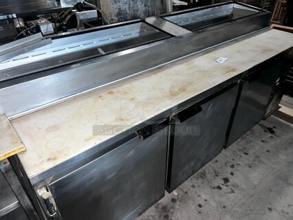 Beverage Air Prep Table 3-Door Refrigerator Storage
93" Long
Model DP93