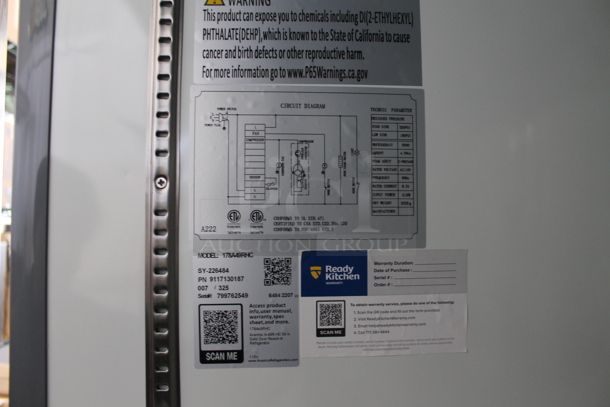 BRAND NEW SCRATCH AND DENT! 2022 Avantco 178A49RHC Stainless Steel Commercial 2 Door Reach In Cooler w/ Poly Coated Racks. 115 Volts, 1 Phase. Tested and Working! - Image 6 of 7