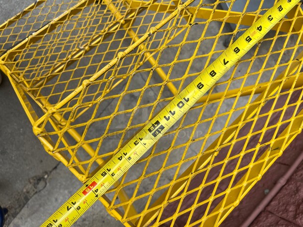 Nice! Cotterman Tilt N Roll 60 in H Steel Rolling Ladder, 3 Steps, 450 lb Load Capacity Yellow Color - Image 7 of 9