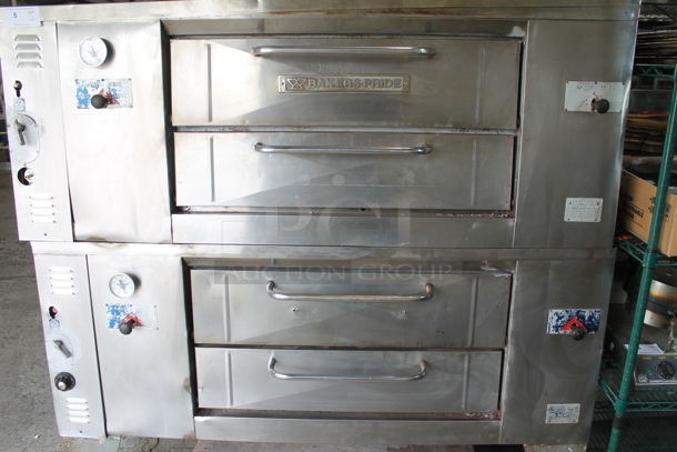 2 Bakers Pride Stainless Steel Commercial Propane Gas Powered Single Deck Pizza Ovens on Legs. Comes w/ Cooking Stones! 2 Times Your Bid! - Image 2 of 12