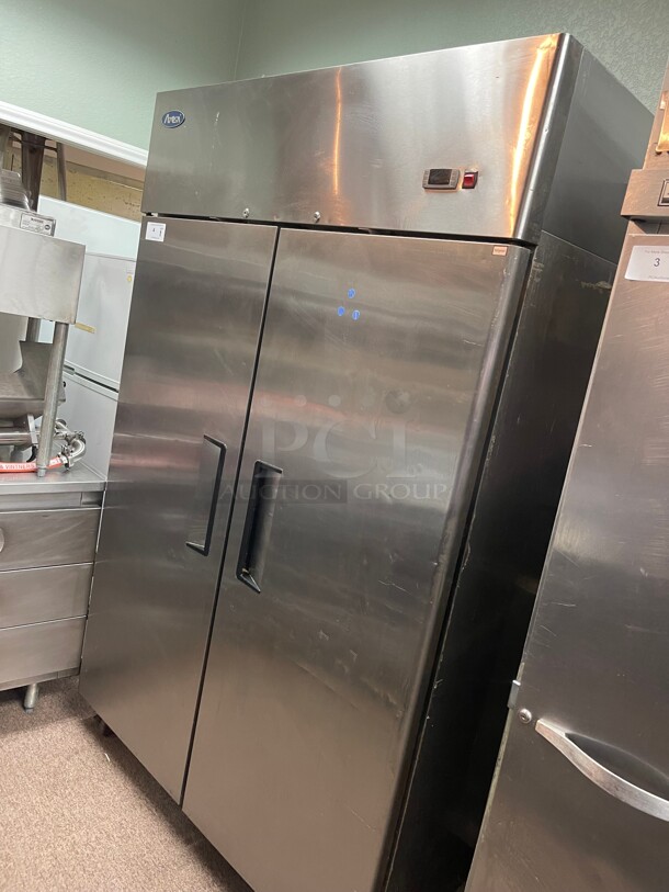 Working! Atosa Reach-In Commercial Refrigerator Two Solid Stainless Steel Door- MBF8507GR 120 Volt NSF Tested and Working! - Image 2 of 7