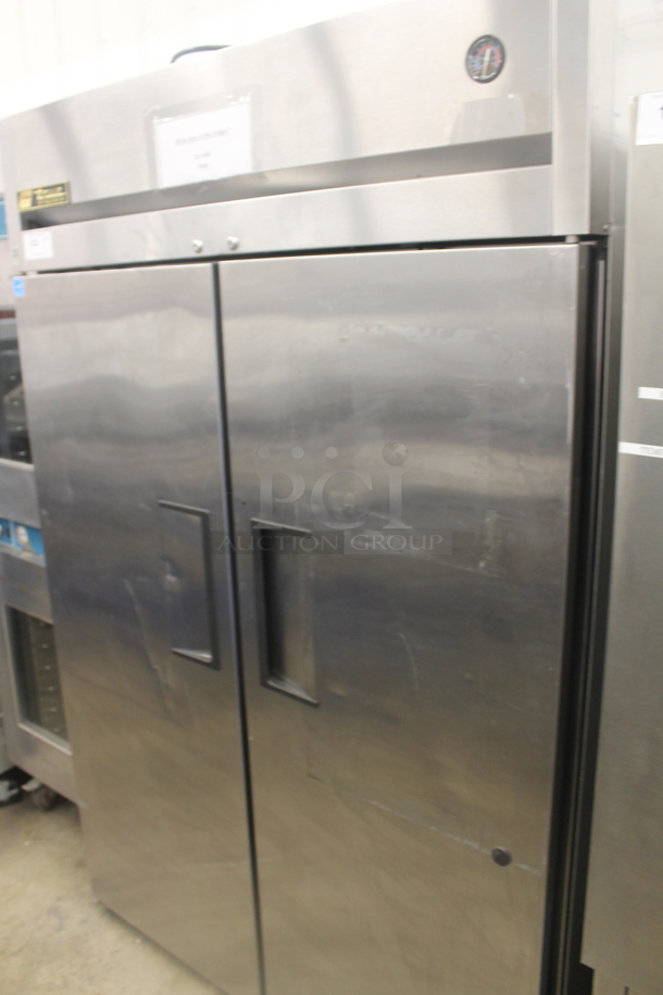 2014 True TG2R-2S ENERGY STAR Stainless Steel Commercial Two Door Reach In Cooler w/ Poly Coated Racks. Comes w/ Commercial Casters. 115 Volts, 1 Phase. Tested and Working! - Image 3 of 8