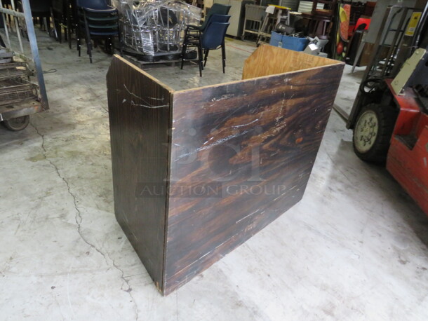 One Brown Wooden Table Top. 48X38X25.  - Image 1 of 1