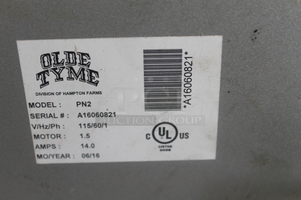2016 Olde Tyme PN2 Stainless Steel Commercial Countertop Nut Grinder. 115 Volts, 1 Phase. Tested and working! - Image 5 of 5
