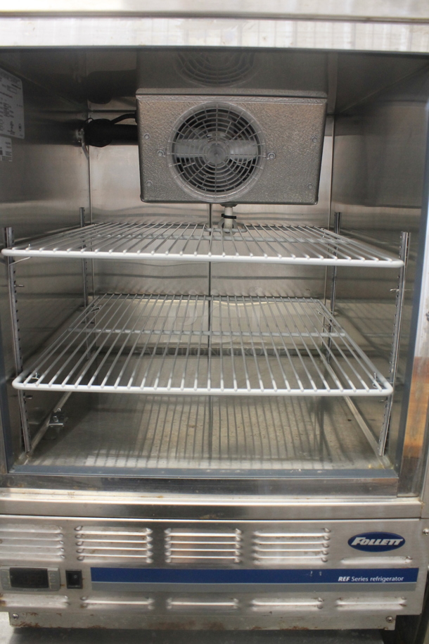 Follett REF5 Stainless Steel Commercial Single Door Cooler on Metal Commercial Pan Transport Rack. 115 Volts, 1 Phase. Tested and Working! - Image 5 of 7