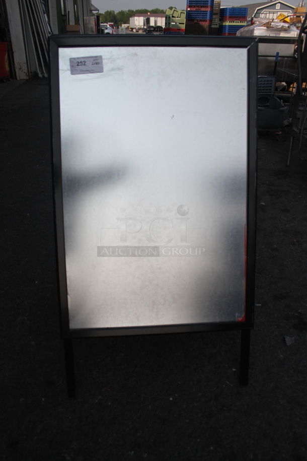 Stainless Steel A-Frame Sign With Black Trim  - Image 1 of 6