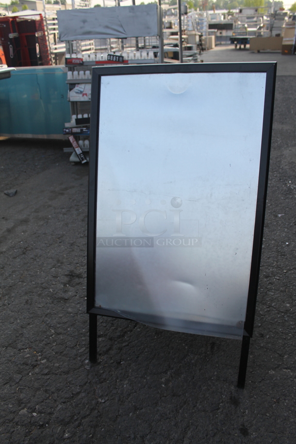 Stainless Steel A-Frame Sign With Black Trim  - Image 3 of 6