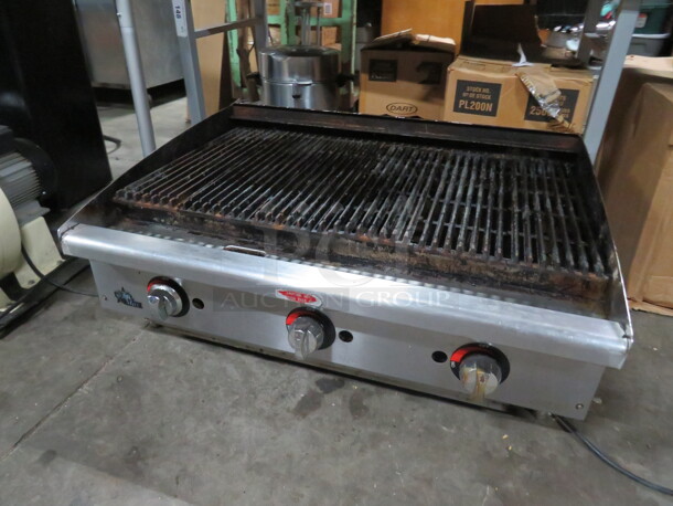One Star Max Natural Gas Charbroiler. 36X22X15  - Image 2 of 2