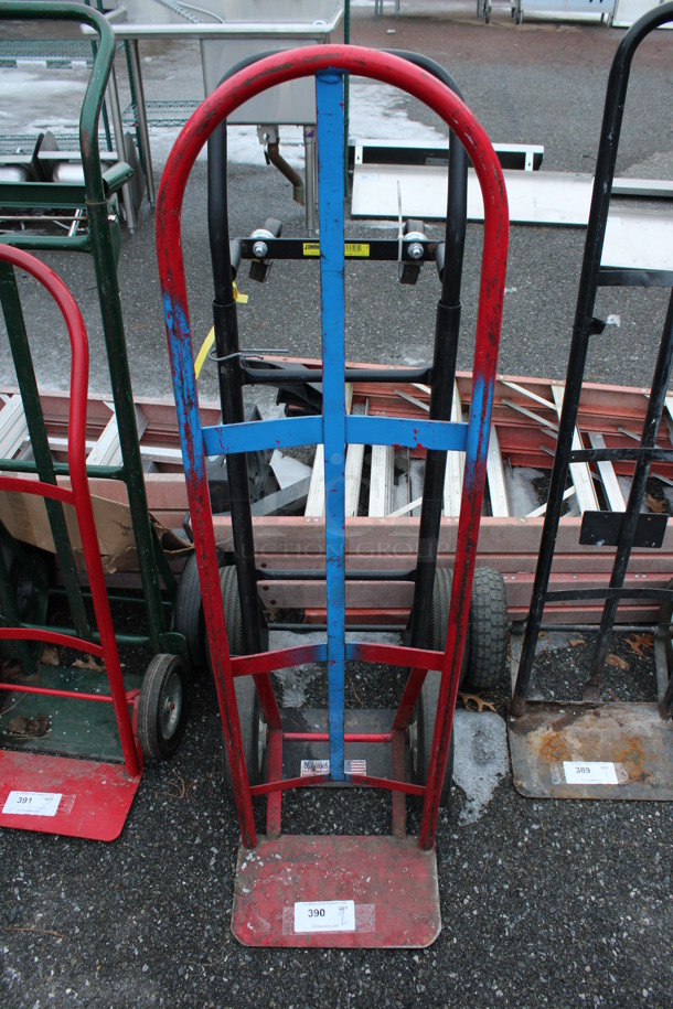 2 Metal Furniture Dollies; Red and Black. 17x17x50, 21x17x50. 2 Times Your Bid!