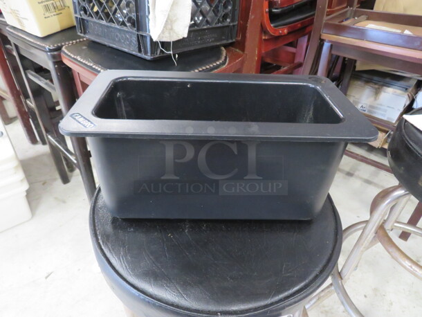 One Black Cambro Coldfest 1/3 Size 6 Inch Deep Cold Storage Container. #36CF.  - Image 1 of 1
