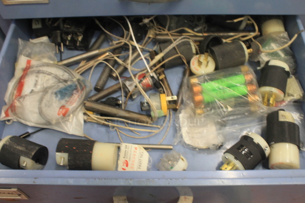 Blue Metal 9 Drawer Filing Cabinet w/ Contents. BUYER MUST REMOVE. - Image 9 of 10