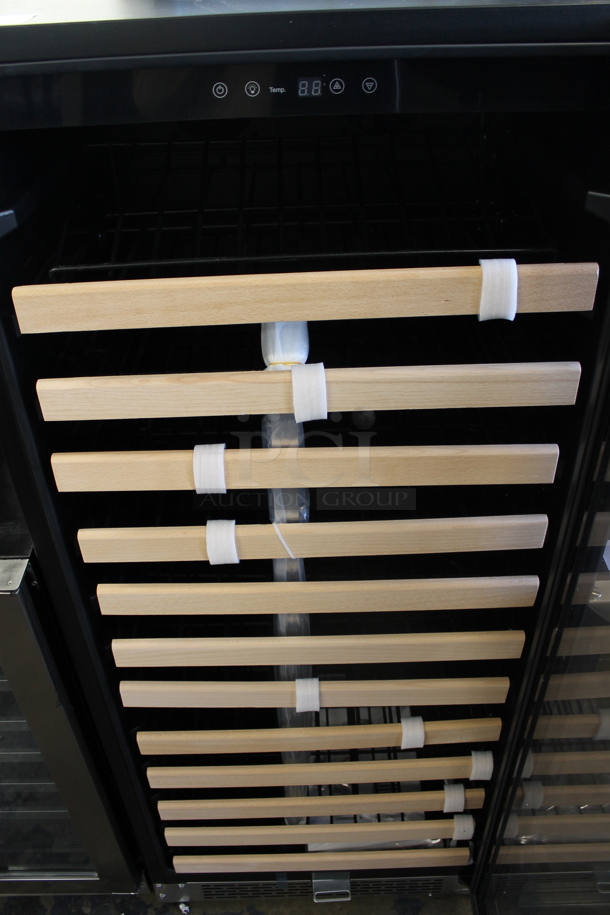BRAND NEW SCRATCH AND DENT! Whynter BWR-1002SD 100 Bottle Built-in Stainless Steel Compressor Wine Refrigerator Merchandiser with Display Rack and LED display. 115 Volts, 1 Phase. Tested and Working! - Image 3 of 5