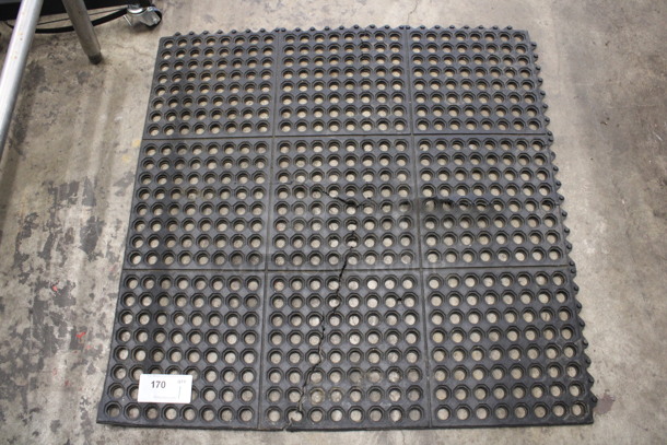 Black Anti Fatigue Floor Mat. 36.5x36.5x0.5
