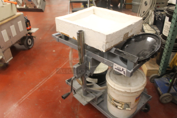 Gray Metal 2 Tier Cart w/ Contents on Commercial Casters. - Image 3 of 4