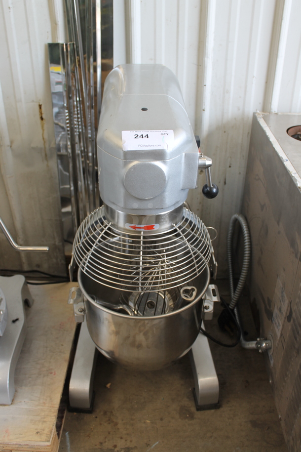 Galaxy 177GMIX20 Metal Commercial 20 Quart Planetary Dough Mixer w/ Stainless Steel Mixing Bowl, Bowl Guard, Paddle, Whisk and Dough Attachments. 110 Volts, 1 Phase. Tested and Working! - Image 7 of 8