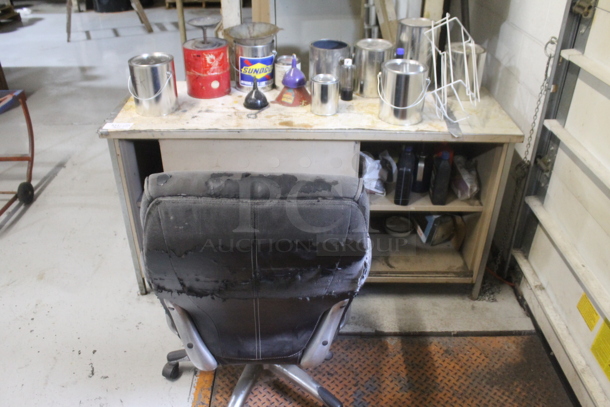 Counter w/ Contents and Office Chair. - Image 1 of 5