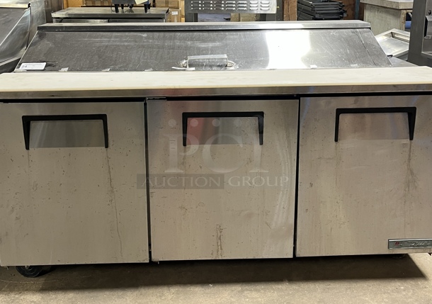 True 3 Dr. Refrigerated Prep Table, Tested & Working! - Image 1 of 5