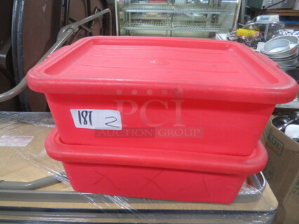 Bussing Tub With Lid. 2XBID