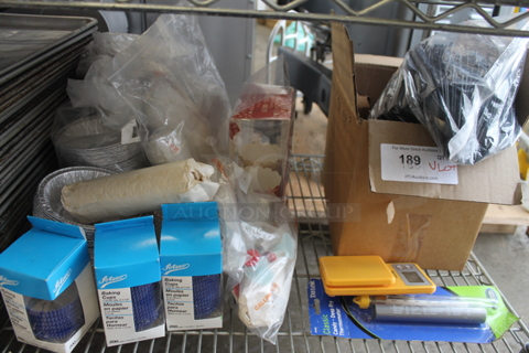 ALL ONE MONEY! Lot of Various Items Including Ateco Baking Cups, Aluminum Pans and Taylor Scale