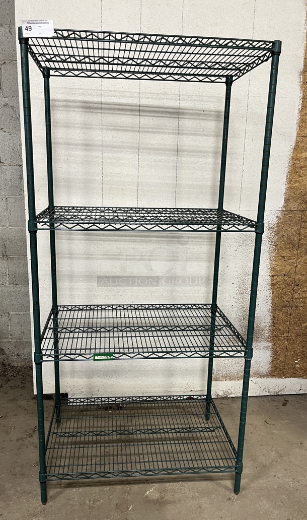 Green Epoxy 3 Shelf Rack - Image 1 of 2