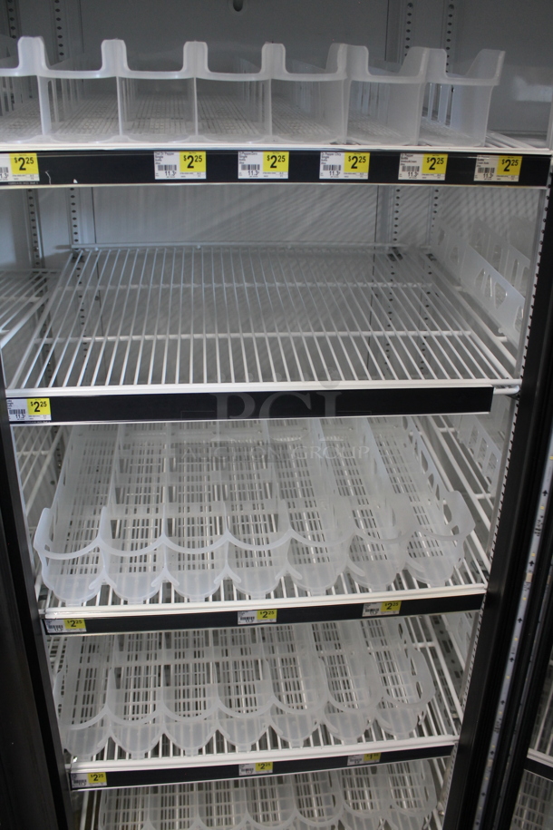 2016 True GDM-72-HC-TSL01 ENERGY STAR Metal Commercial 3 Door Reach In Cooler Merchandiser w/ Poly Coated Racks. 115 Volts, 1 Phase. Tested and Working! - Image 4 of 5