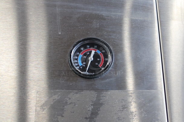 2014 True TG1R-1S ENERGY STAR Stainless Steel Commercial Single Door Reach In Cooler w/ Poly Coated Racks. 115 Volts, 1 Phase. Tested and Working! - Image 5 of 6