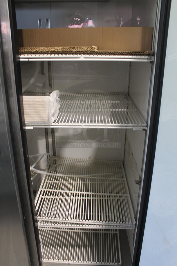 2015 True TG2R-2S ENERGY STAR Stainless Steel Commercial Two Door Reach In Cooler w/ Poly Coated Racks on Commercial Casters. 115 Volts, 1 Phase. Tested and Working! - Image 7 of 9