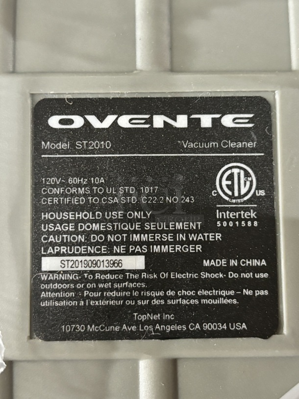 Ovente ST2010 Electric Vacuum Cleaner, Bagless Lightweight Canister  1.5L Dust Cup, Portable Corded Suction Vacuum  - Image 3 of 3