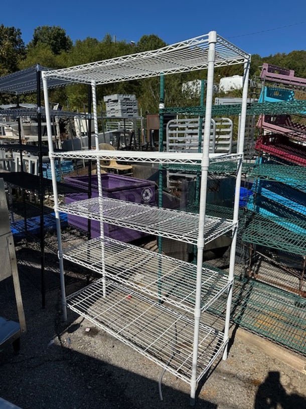 One White  Metro Shelf With 5 Shelves. 48X18X72 - Image 1 of 1