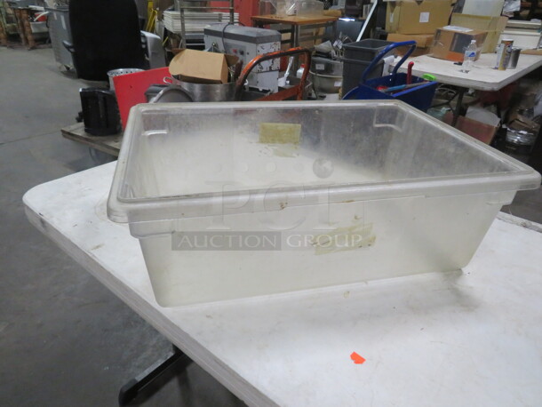 One Rubbermaid 21.5 Gallon Food Storage Container. 18X26X15.  - Image 1 of 1
