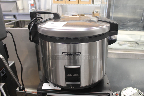BRAND NEW SCRATCH AND DENT! 2022 Hamilton Beach 37560R Commercial Stainless Steel Electric Countertop 40/60 Cup Rice Cooker. 120V. Tested And Working! 