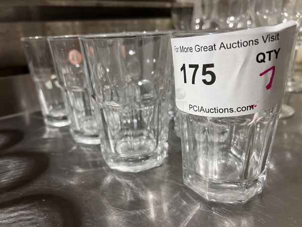 12oz. Mixed Drink Glasses.  
QTY 7. 
Your Bid x 7 - Image 1 of 1