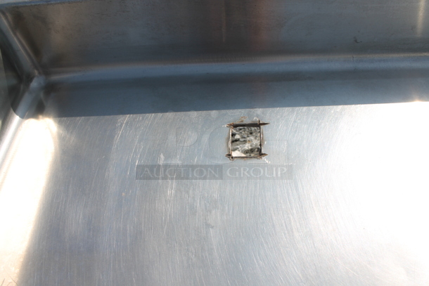 Stainless Steel Commercial Table w/ Back Splash and 2 Under Shelves. - Image 6 of 7