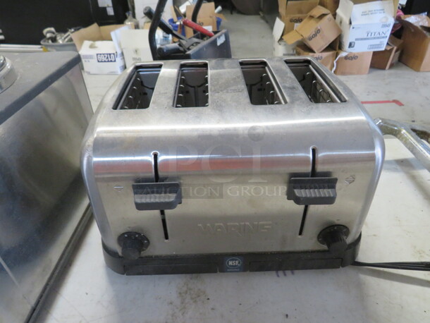 One Stainless Steel Waring 4 Slice Toaster. - Image 1 of 1