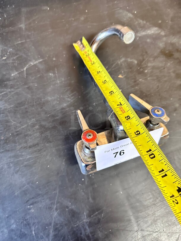 Clean! Krowne 10-400L Splash Mount Faucet - 3  inch  Gooseneck Spout, 6 inch  Centers NSF  - Image 4 of 5