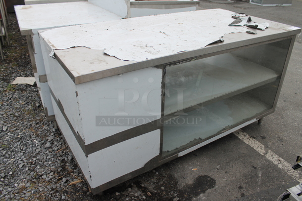Stainless Steel Commercial Counter w/ Under Shelves and Front Glass Pane. - Image 2 of 4