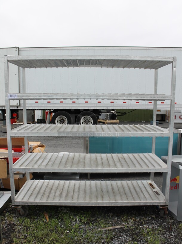 Metal 5 Tier Shelving Unit on Commercial Casters. - Image 1 of 4