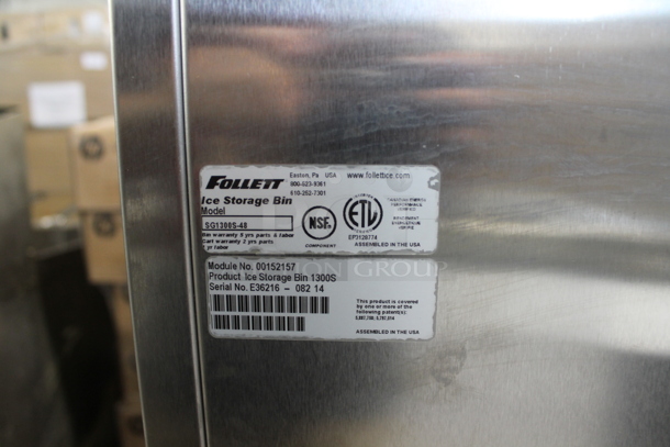 Follett SG1300S-48 Stainless Steel Commercial Ice Bin.  - Image 6 of 6