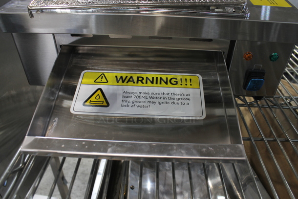 BRAND NEW SCRATCH AND DENT! 2023 Hoocoo IBG-18 Stainless Steel Commercial Countertop Electric Powered Barbecue BBQ Grill. 110 Volts, 1 Phase. Tested and Working! - Image 5 of 5
