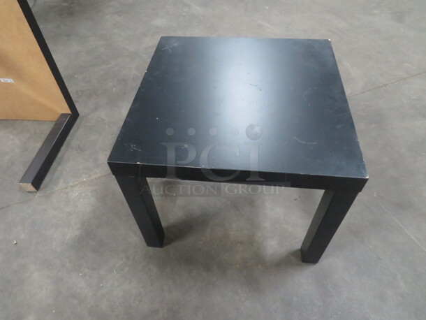 Black Ikea Table. 21.5X21.5X18 - Image 1 of 1