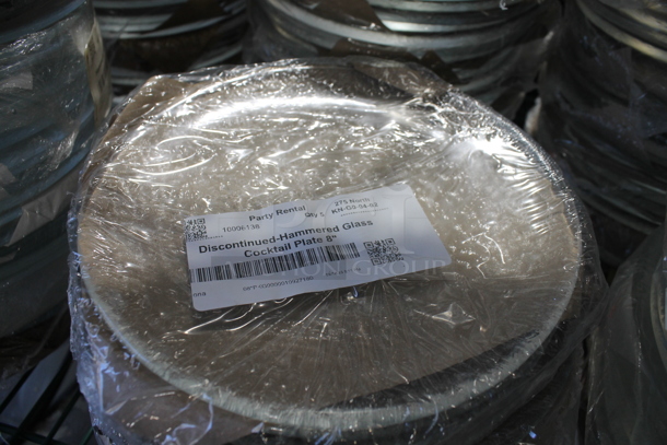 ALL ONE MONEY! Tier Lot of Approximately 350 BRAND NEW Plates Including Hammered Glass 8" Cocktail Plates - Image 4 of 6