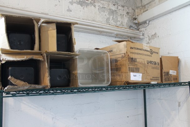 ALL ONE MONEY! Tier Lot of Various Items Including Black Poly Drop In Bins - Image 1 of 2