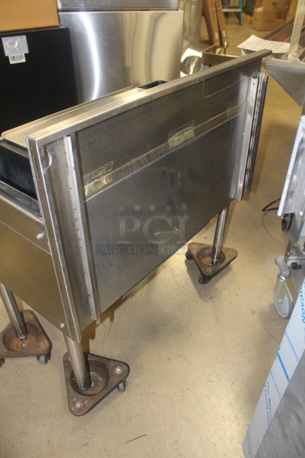 NEW!  Glastender Model SSR-36 Commercial Stainless Steel Cocktail Station Ice Bin With Double Speed Rails. 36x29x37.5  - Image 5 of 6