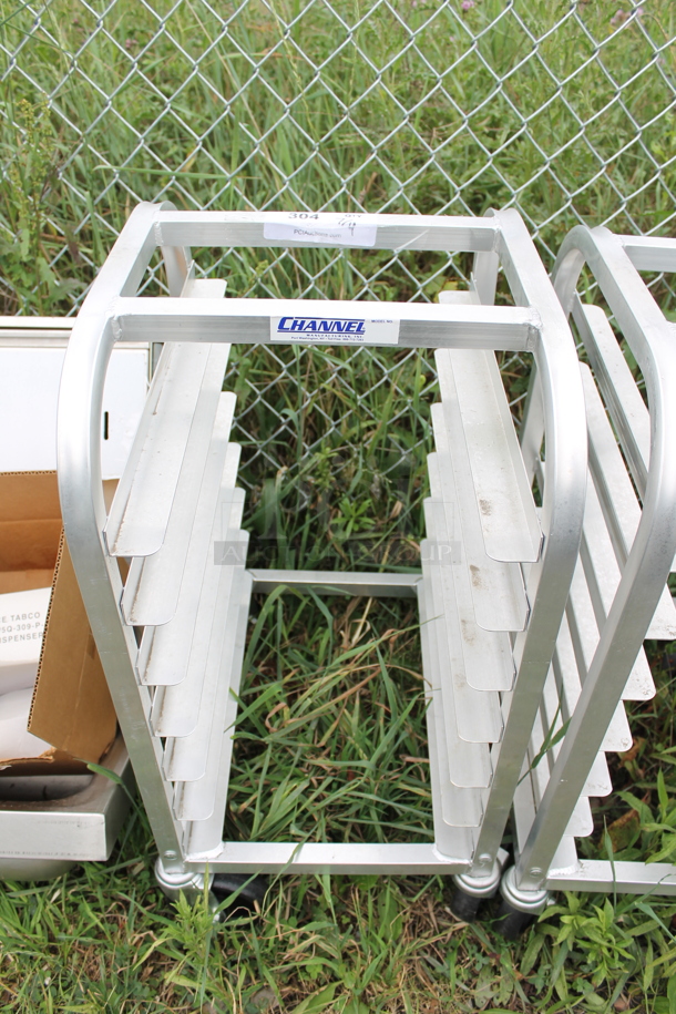 BRAND NEW SCRATCH AND DENT! Channel Metal Commercial Pan Transport Rack on Commercial Casters. - Image 1 of 5